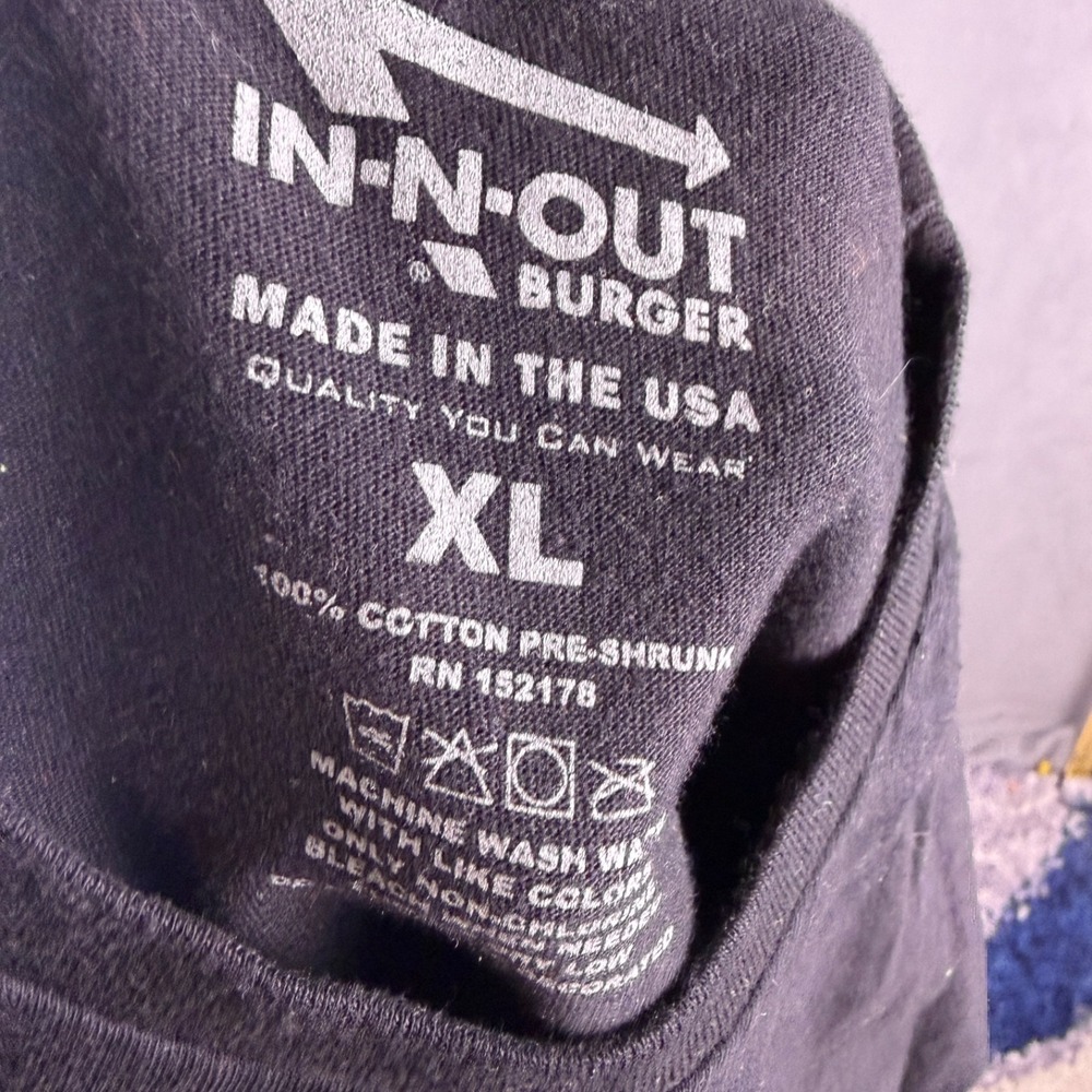 IN-N-OUT T-Shirt Mens XL MUSCLE CAR SUNSET Made in USA Black - Picture 6 of 7